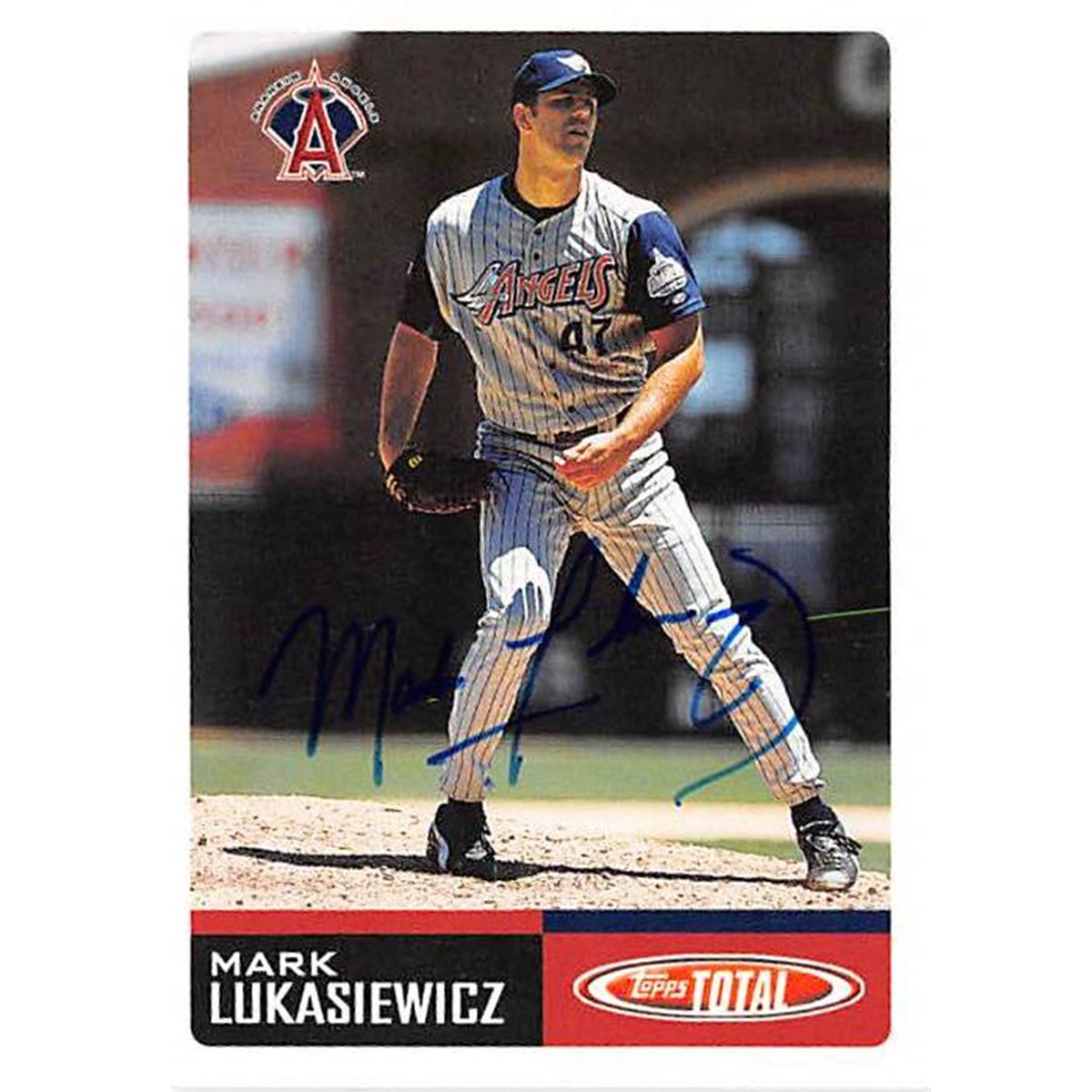Picture of Autograph Warehouse 366000 Mark Lukasiewicz Autographed Baseball Card - 2002 Topps Total No. 561