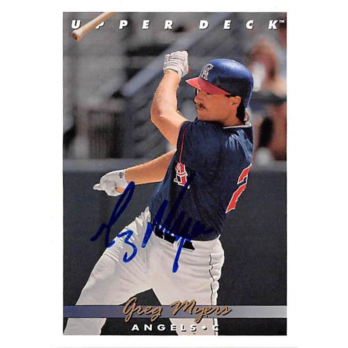 366041 Greg Myers Autographed Baseball Card - 1993 Upper Deck No. 789