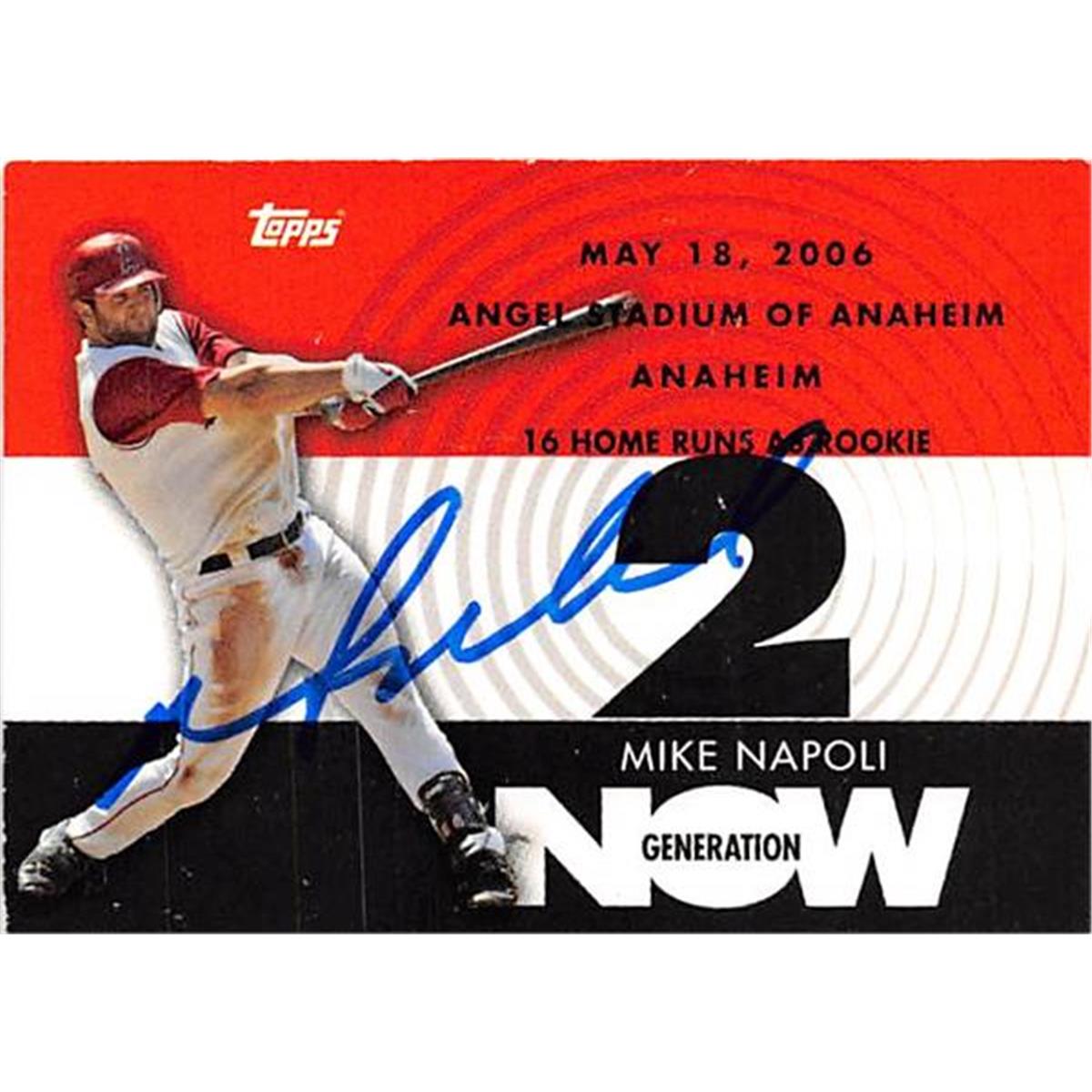 Picture of Autograph Warehouse 366075 Mike Napoli Autographed Baseball Card - 2007 Topps No. GN104 Generation Now