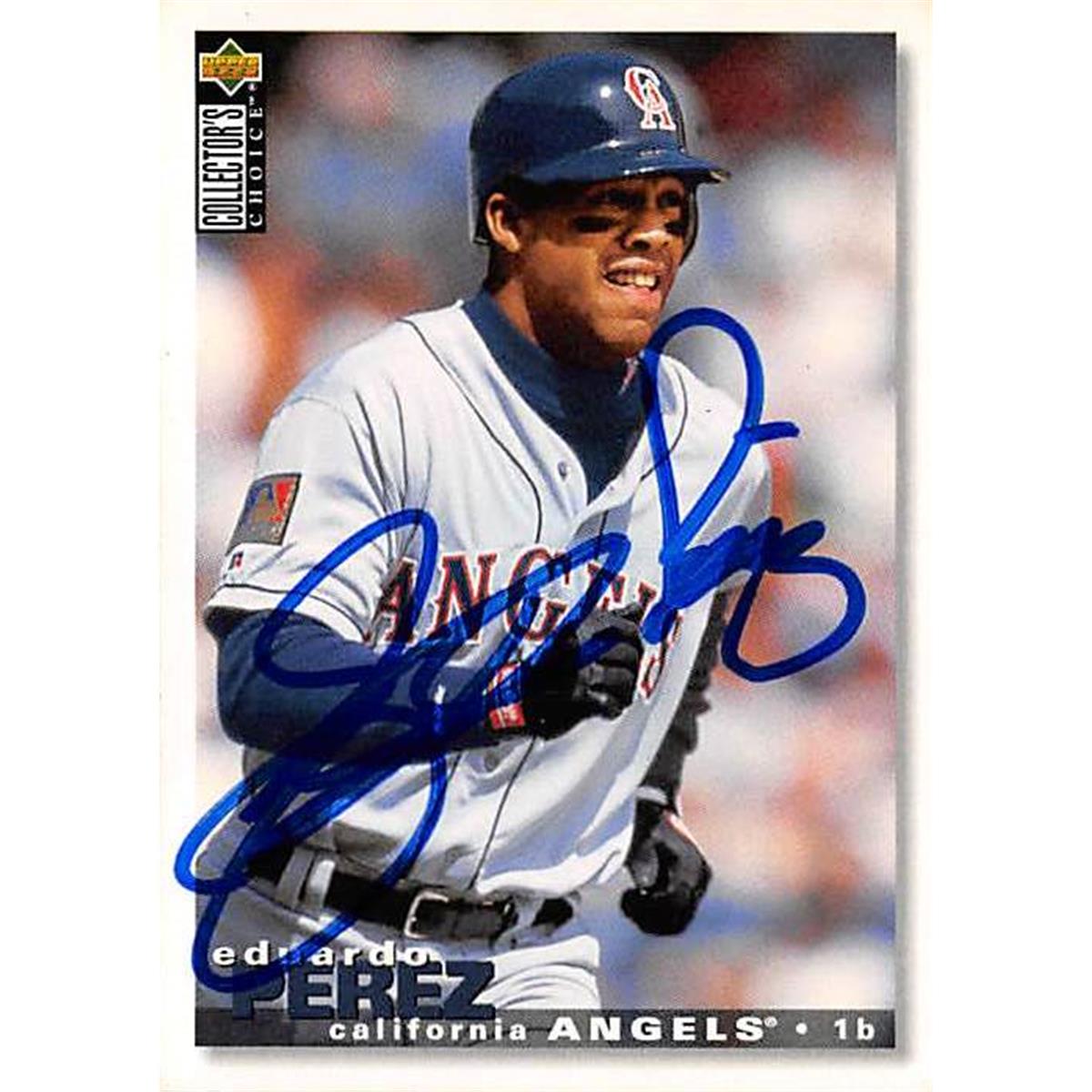 366128 Eduardo Perez Autographed Baseball Card - 1995 Upper Deck No. 94