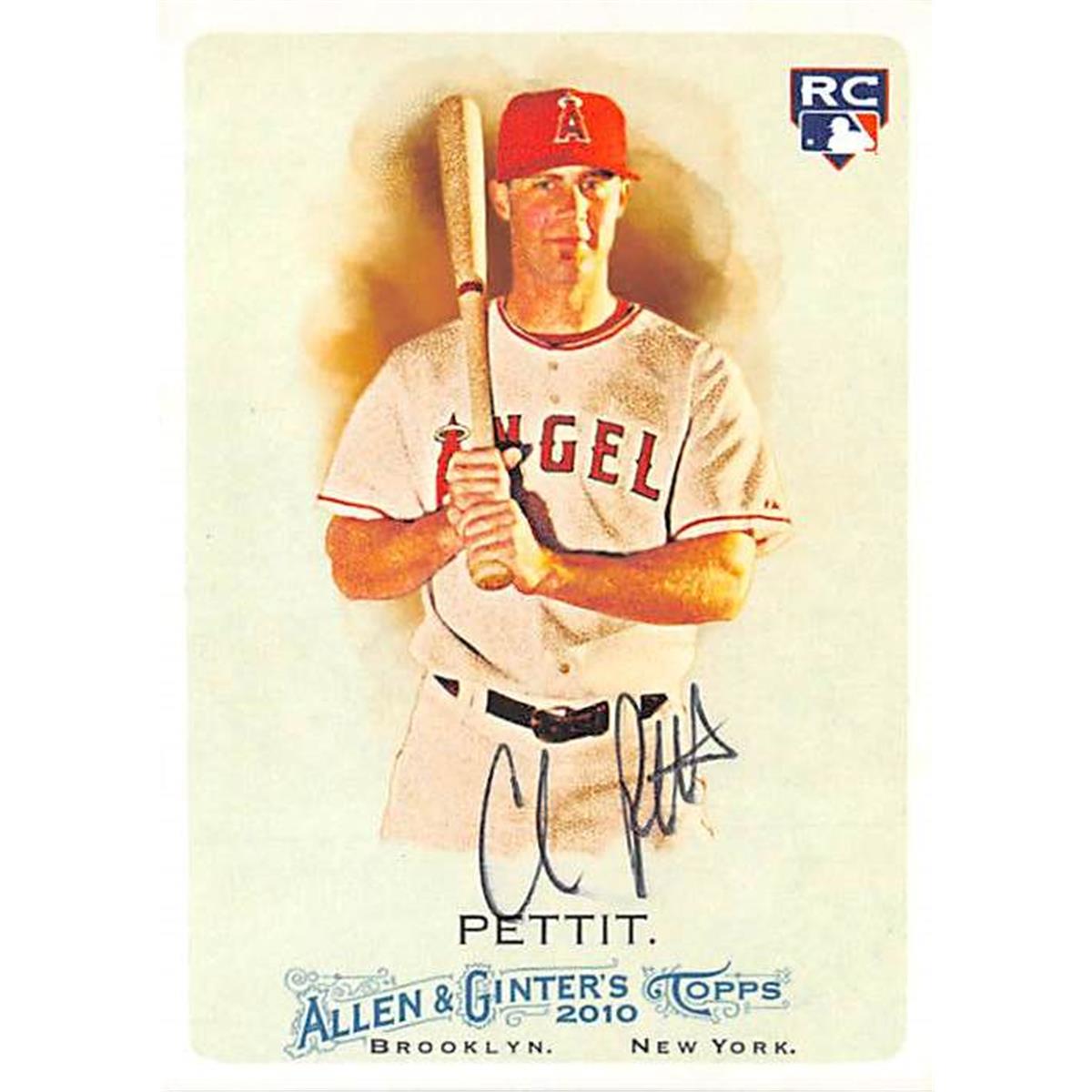 Picture of Autograph Warehouse 366181 Chris Pettit Autographed Baseball Card - 2010 Topps Allen Ginters No. 292 Rookie