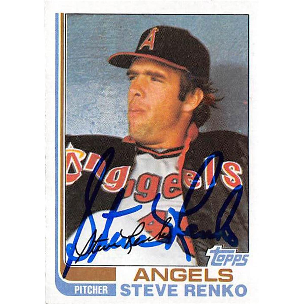 366190 Steve Renko Autographed Baseball Card - 1982 Topps No. 702
