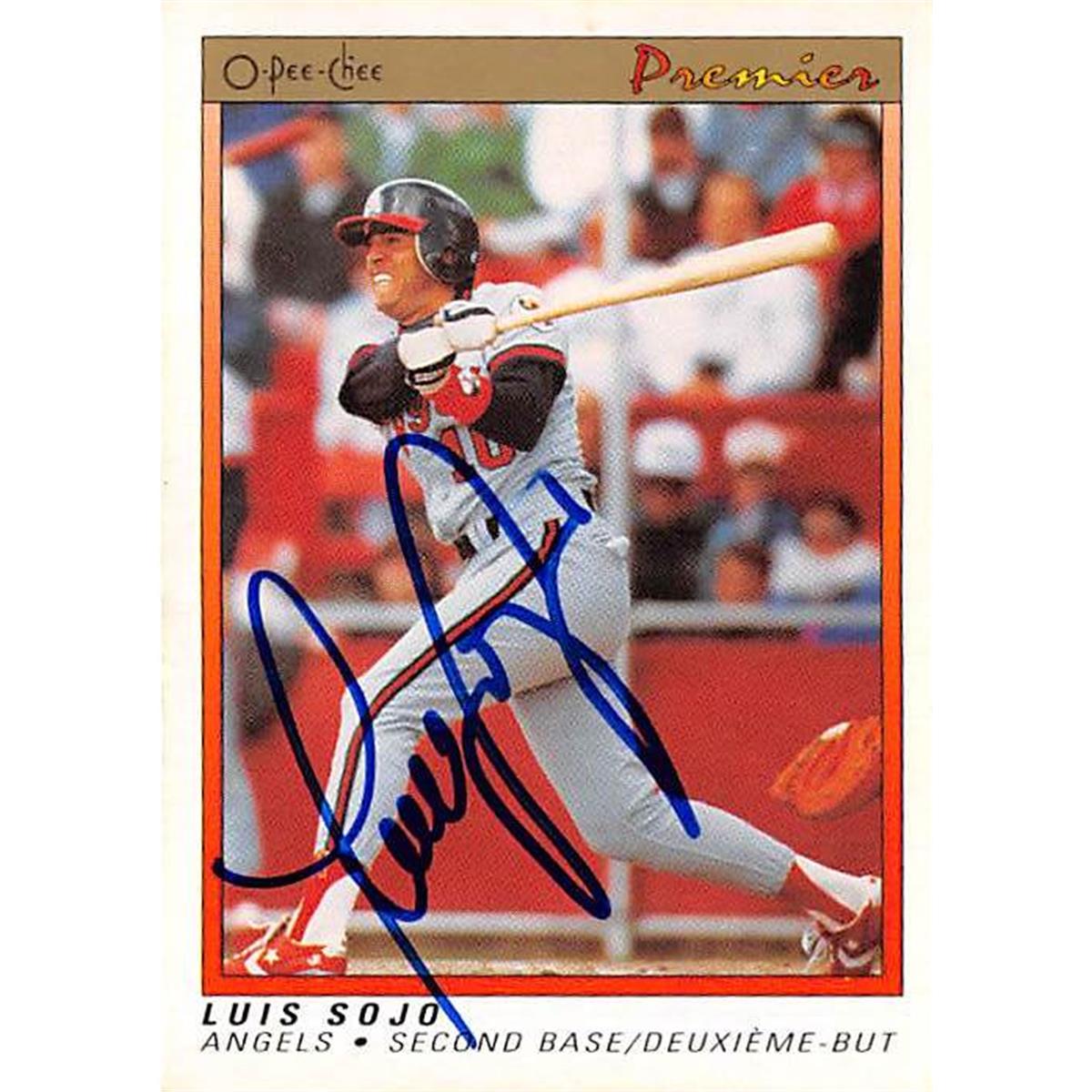 Picture of Autograph Warehouse 366234 Luis Sojo Autographed Baseball Card - 1991 O Pee Chee Premier No. 114