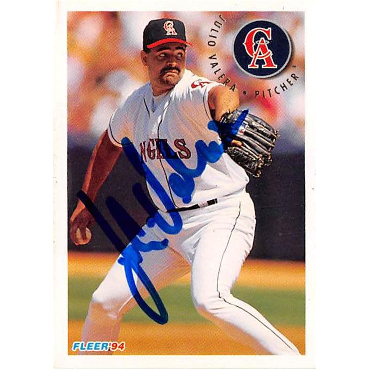 366327 Julio Valera Autographed Baseball Card - 1994 Fleer No. 72