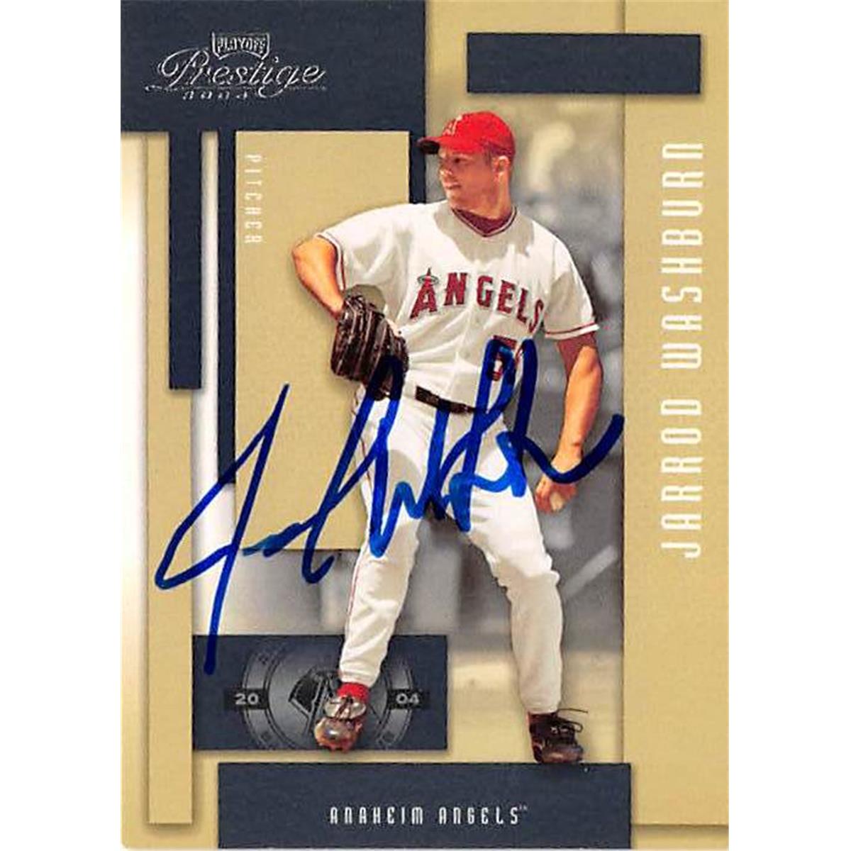Picture of Autograph Warehouse 366340 Jarrod Washburn Autographed Baseball Card - 2004 Playoff Prestige No. 3
