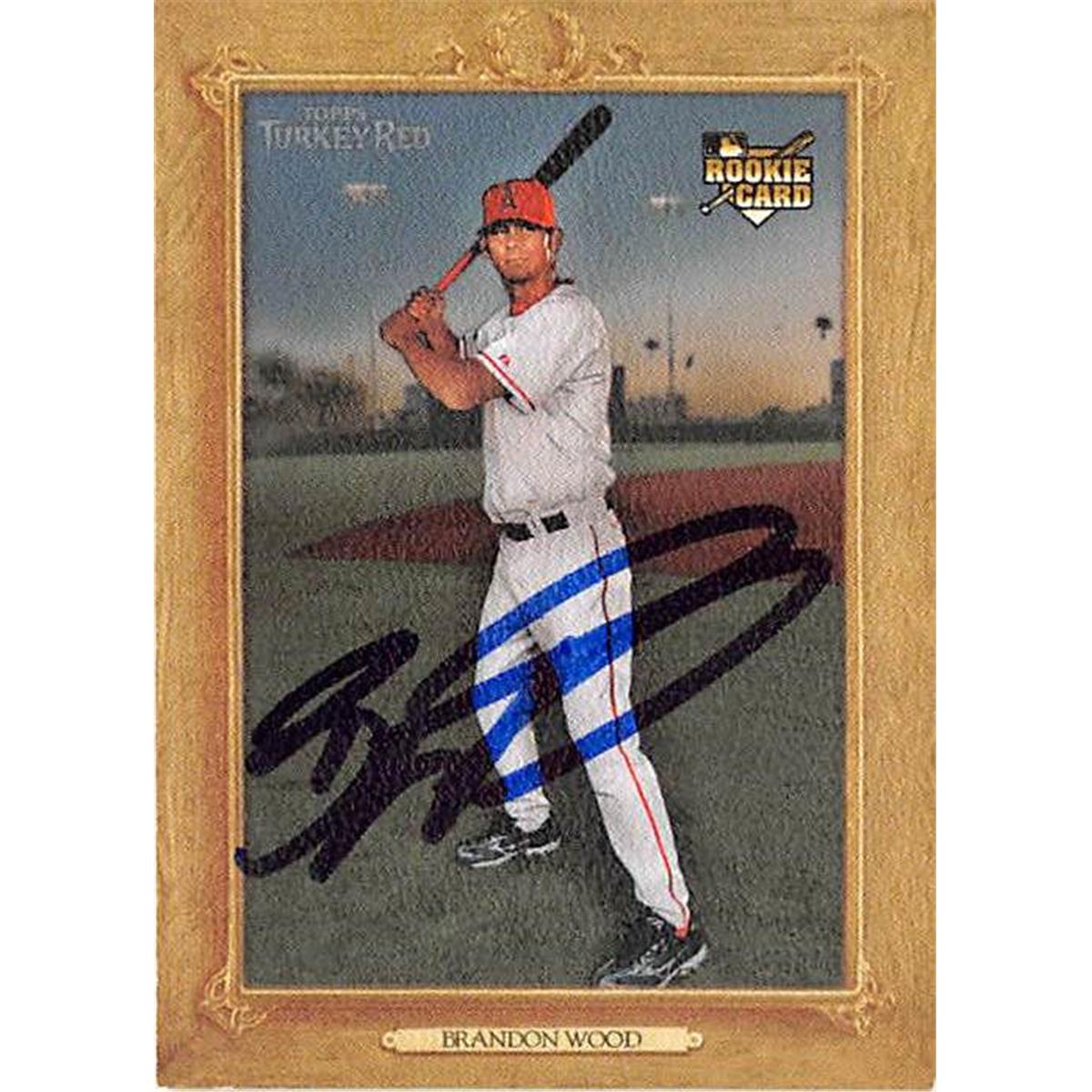 366366 Brandon Wood Autographed Baseball Card - 2007 Topps Turkey Red No. 52 Rookie -  Autograph Warehouse