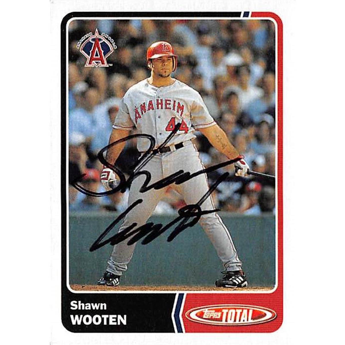 Picture of Autograph Warehouse 366372 Shawn Wooten Autographed Baseball Card - 2003 Topps Total No. 652