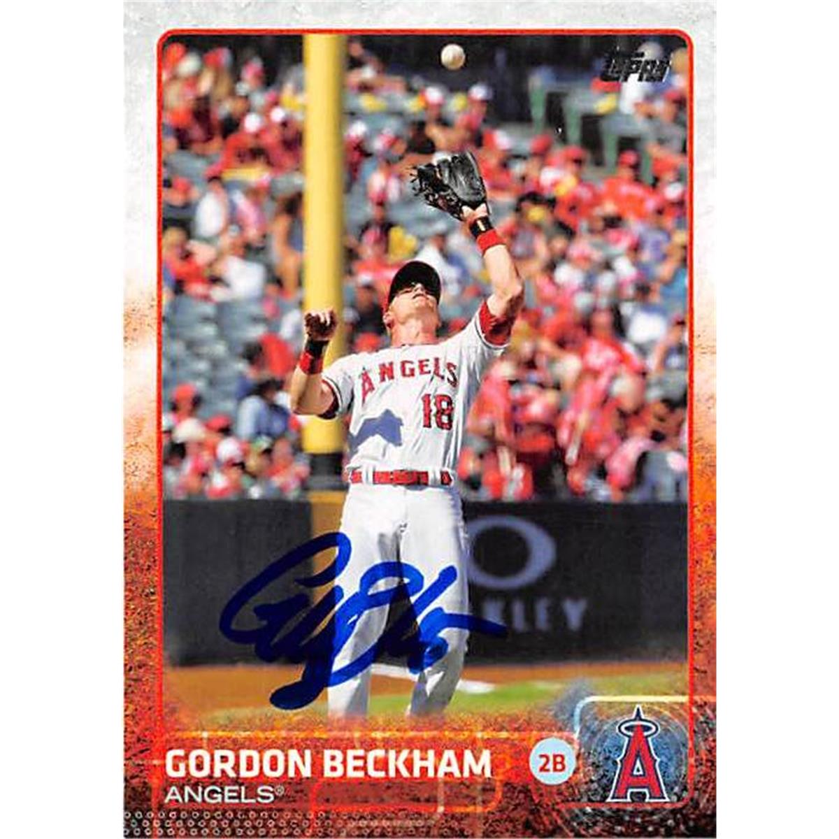 366421 Gordon Beckham Autographed Baseball Card - 2015 Topps No. 102