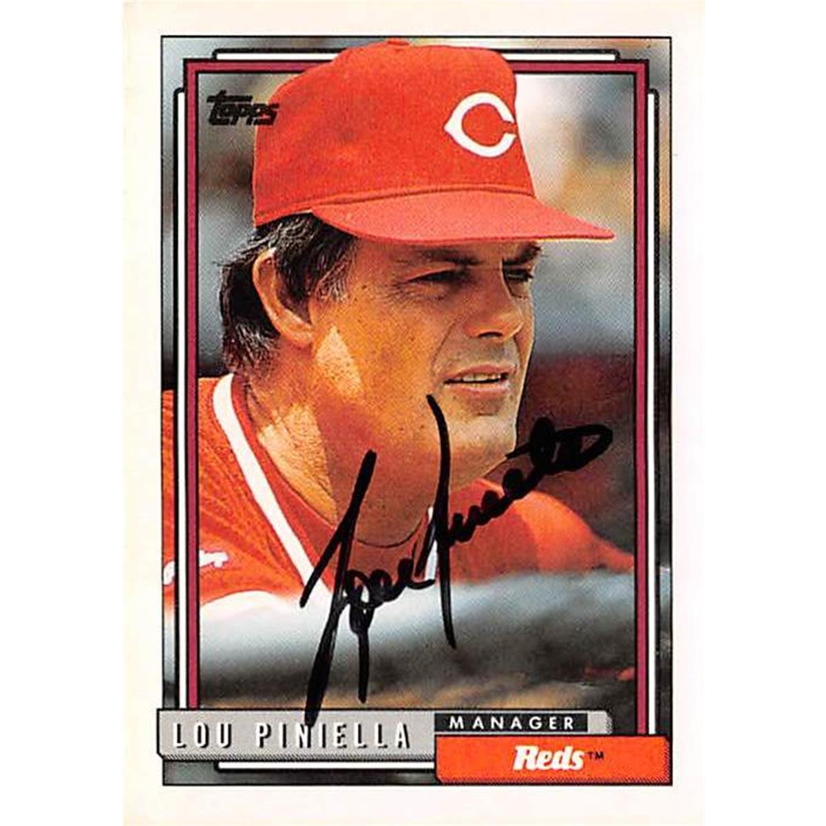 Picture of Autograph Warehouse 366470 Lou Piniella Autographed Baseball Card - 1992 Topps No. 321
