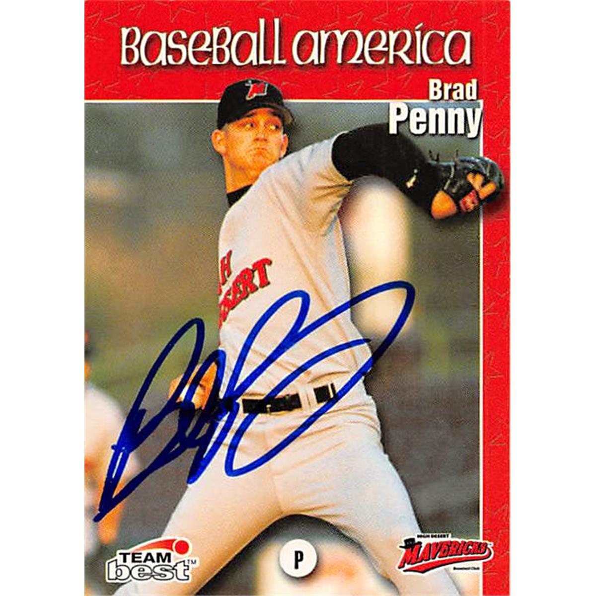 Picture of Autograph Warehouse 366516 Brad Penny Autographed Baseball Card - 1999 Team Best Top Prospect No. 79