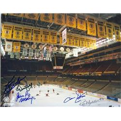 366709 8 x 10 in. Boston Garden Autographed Photo Signed By Bruins Rick Middleton Dave Christian Ed Westfall Ken Hodge & John Pie Mckenzie -  Autograph Warehouse