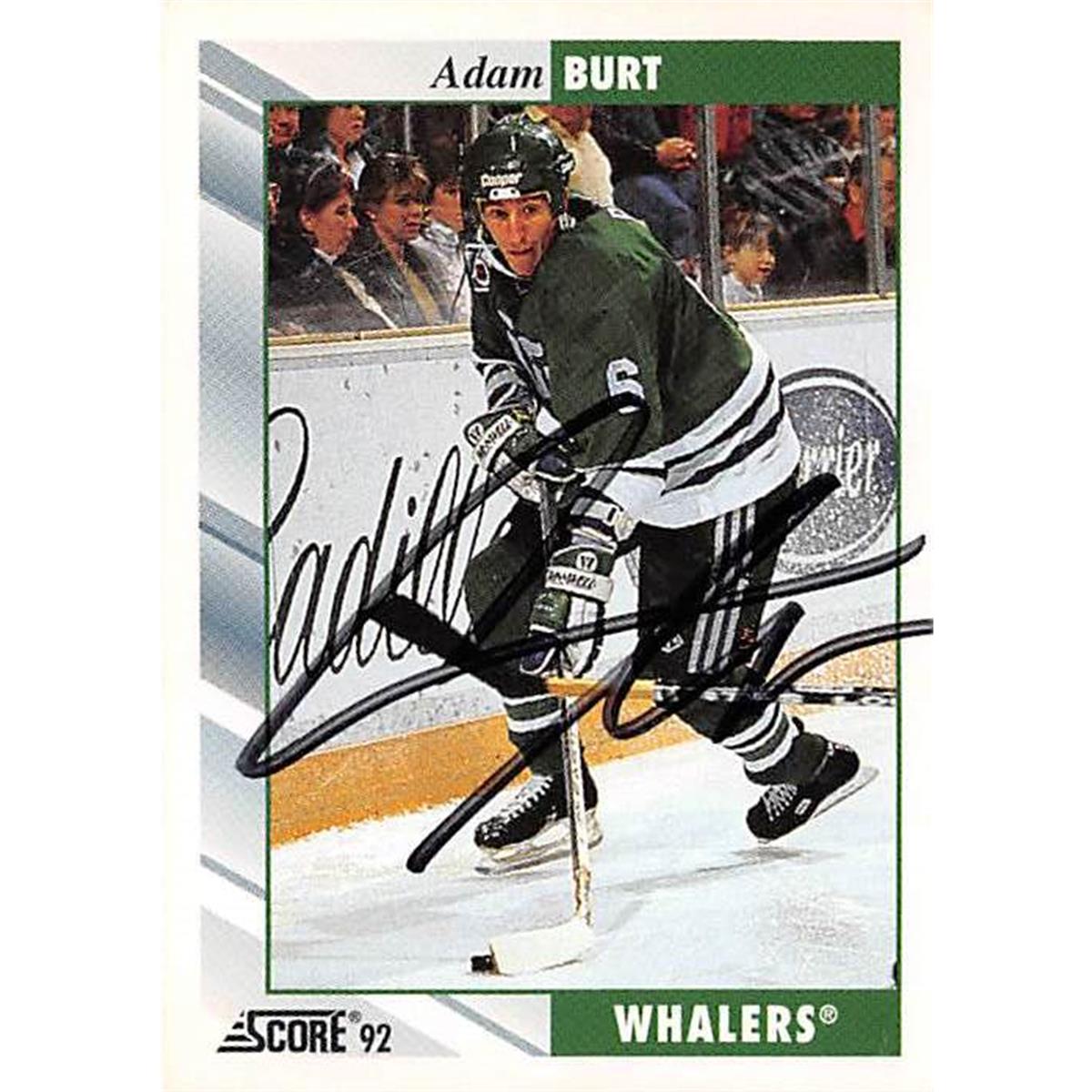 Picture of Autograph Warehouse 366717 Adam Burt Autographed Hockey Card - 1992 Score No. 261