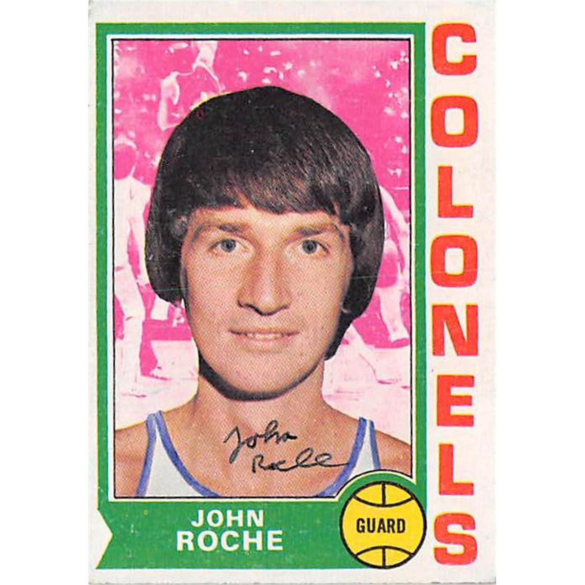Picture of Autograph Warehouse 376873 John Roche Autographed Basketball Card - 1974 Topps No. 232