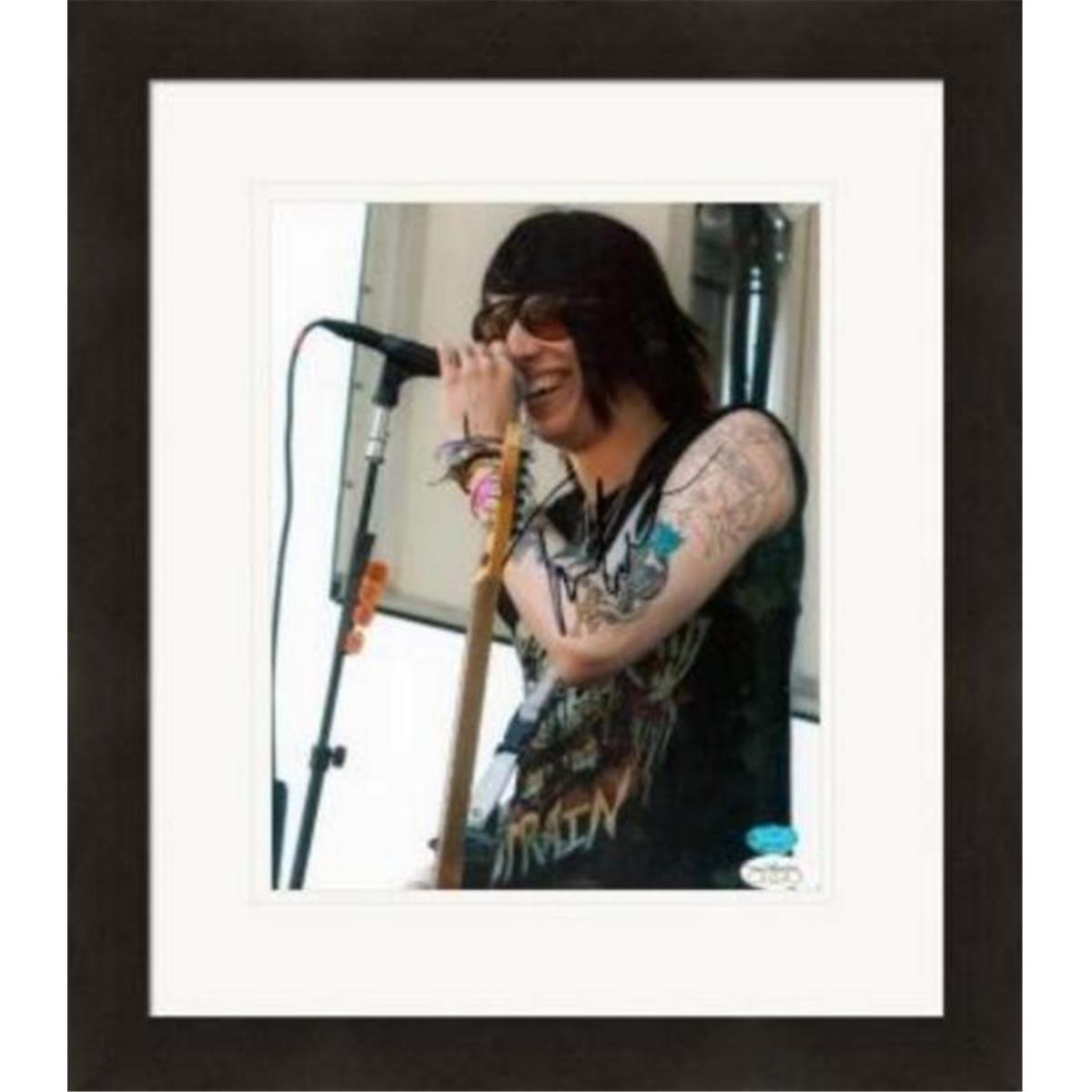 398742 8 x 10 in. Trace Cyrus Autographed Photo Matted & Framed