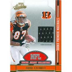 409317 Andre Caldwell Player Worn Jersey Patch Football Card - 2008 Panini Absolute Rookie Premier Materials No. 34