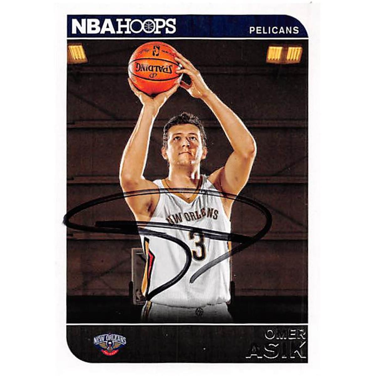 Picture of Autograph Warehouse 388473 Omer Asik Autographed Basketball Card - New Orleans Pelicans 2014 Panini Hoops No.184
