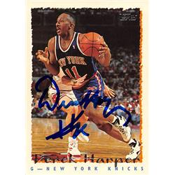 Picture of Autograph Warehouse 388476 Derek Harper Autographed Basketball Card - New York Knicks 1994 Topps No.111
