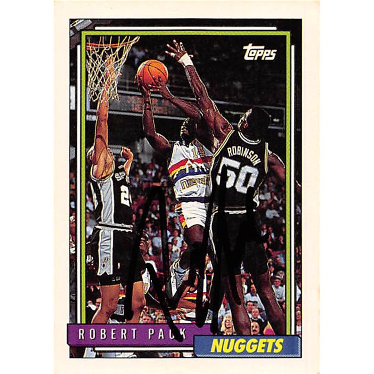 Picture of Autograph Warehouse 388482 Robert Pack Autographed Basketball Card - Denver Nuggets 1993 Topps No.366
