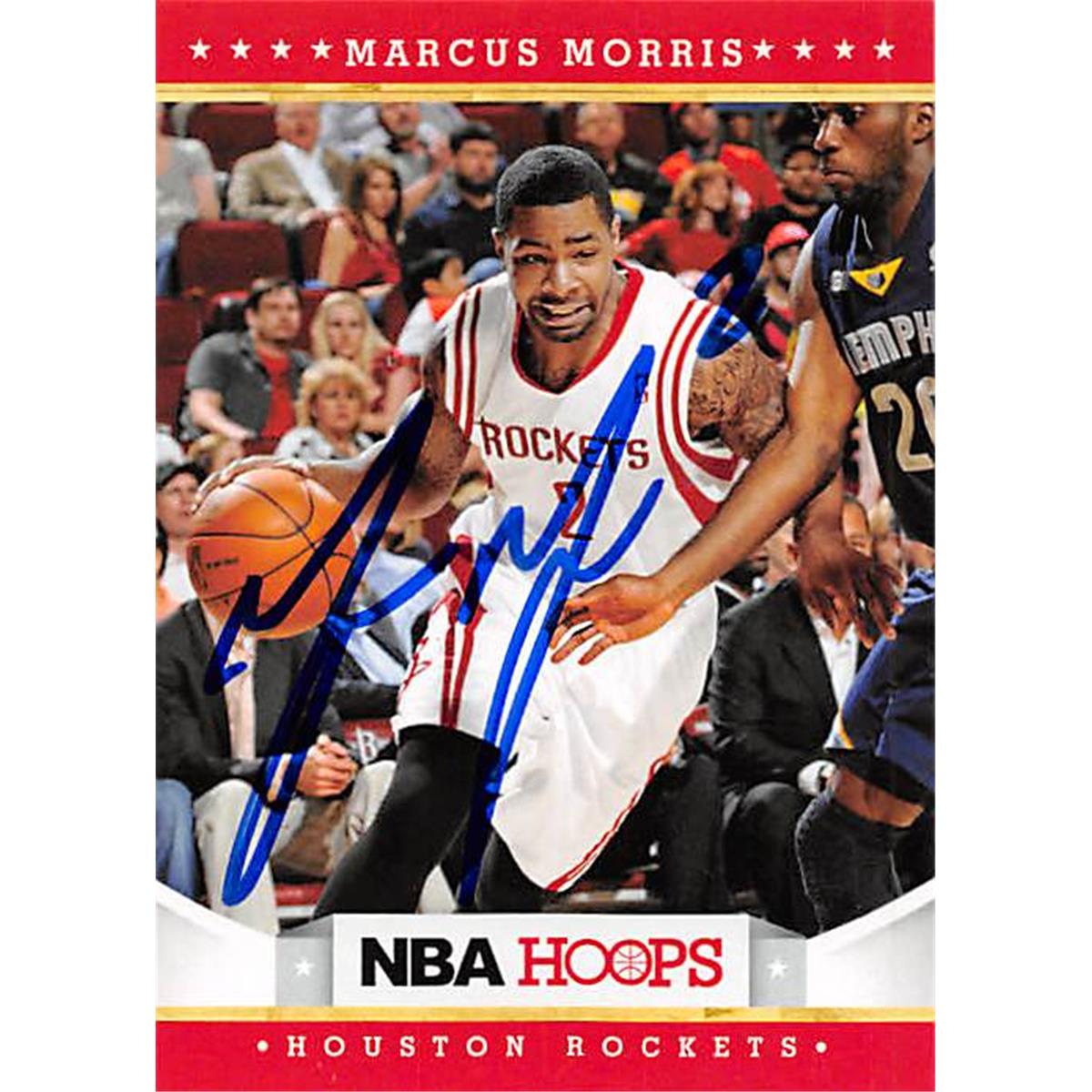 Picture of Autograph Warehouse 388516 Marcus Morris Autographed Basketball Card - Houston Rockets 2012 Panini Hoops No.235