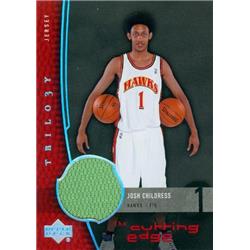 Picture of Autograph Warehouse 409209 Josh Childress Player Worn Jersey Patch Basketball Card - Atlanta Hawks 2005 Upper Deck Trilogy Cutting Edge No.CEJC