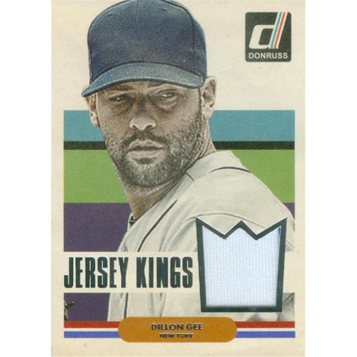 409268 Dillon Gee Player Worn Jersey Patch Baseball Card - New York Mets 2015 Panini Jersey Kings No.19
