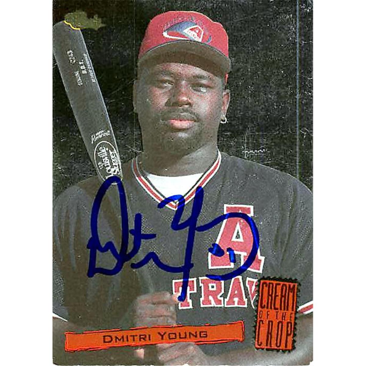 Picture of Autograph Warehouse 377005 Dmitri Young Autographed Baseball Card - St. Louis Card