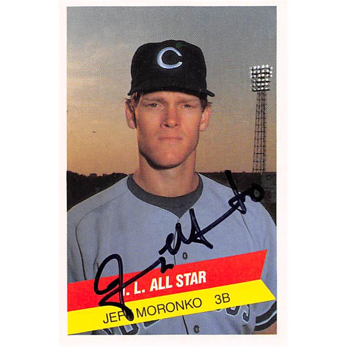 Picture of Autograph Warehouse 377037 Jeff Moronko Autographed Baseball Card - Columbus Clippers 1987 TCMA All Star No.1 Rookie