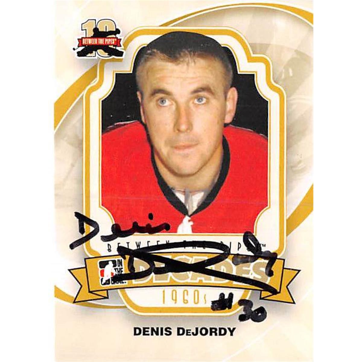 Picture of Autograph Warehouse 377271 Denis DeJordy Autographed Hockey Card - Chicago Blackhawks 2012 In The Game No.113
