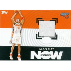 Picture of Autograph Warehouse 377301 Sean May Player Worn Jersey Patch Basketball Card - Charlotte Bobcats 2007 Topps Generation Now No.GNR-SM