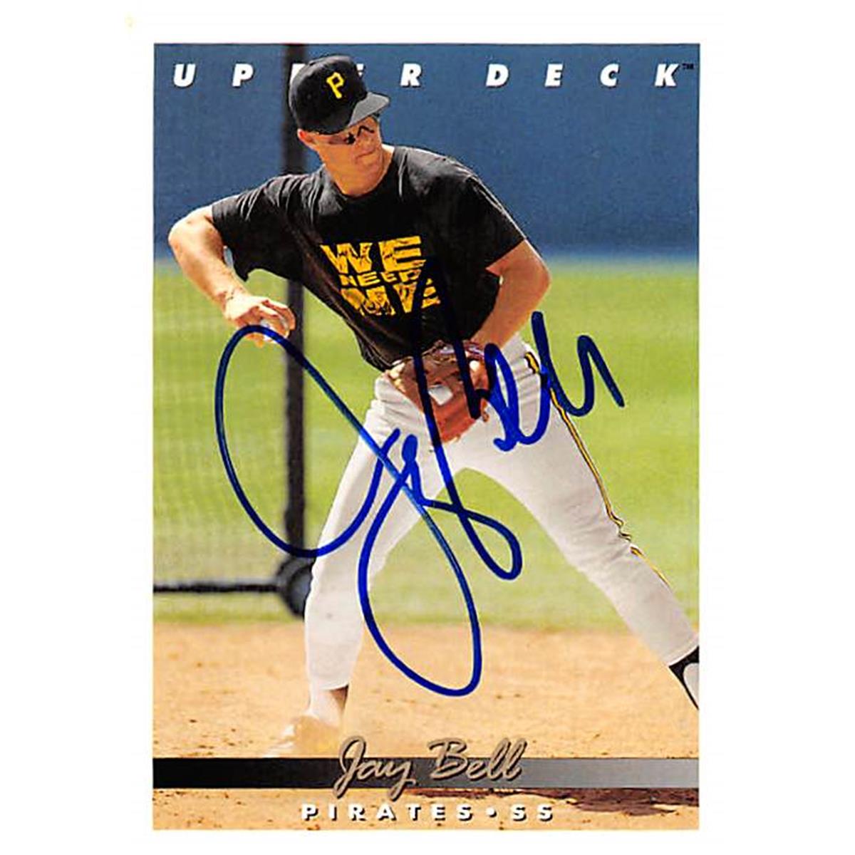 377770 Jay Bell Autographed Baseball Card - Pittsburgh Pirates, SC 1993 Upper Deck No.103