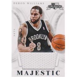 Picture of Autograph Warehouse 388288 Deron Williams Player Worn Jersey Patch Basketball Card - Brooklyn Nets 2013 Panini Crusade Majestic No.54