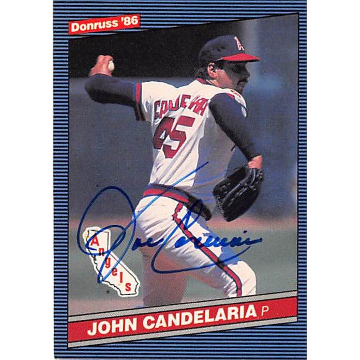 Picture of Autograph Warehouse 365601 John Candelaria Autographed Baseball Card - California Angels 1986 Donruss No.499
