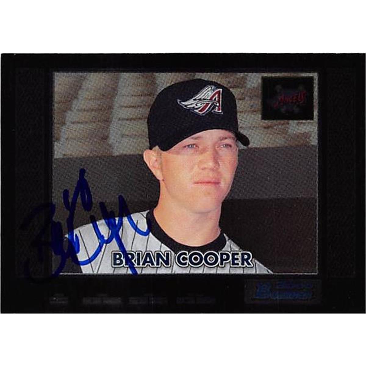 Picture of Autograph Warehouse 365614 Brian Cooper Autographed Baseball Card - Anaheim Angels 2000 Topps Bowman No.162