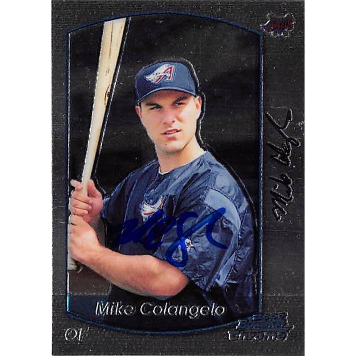 Picture of Autograph Warehouse 365645 Mike Colangelo Autographed Baseball Card - Anaheim Angels 2000 Topps Bowman Chrome No.276