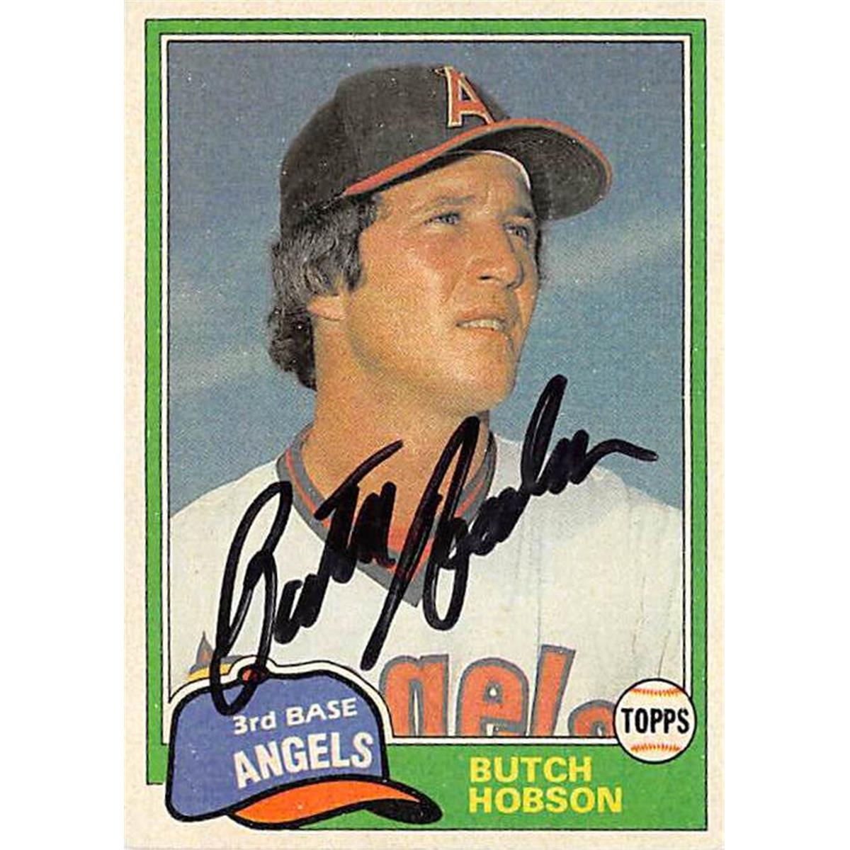 Picture of Autograph Warehouse 365897 Butch Hobson Autographed Baseball Card - California Angels 1981 Topps No.771