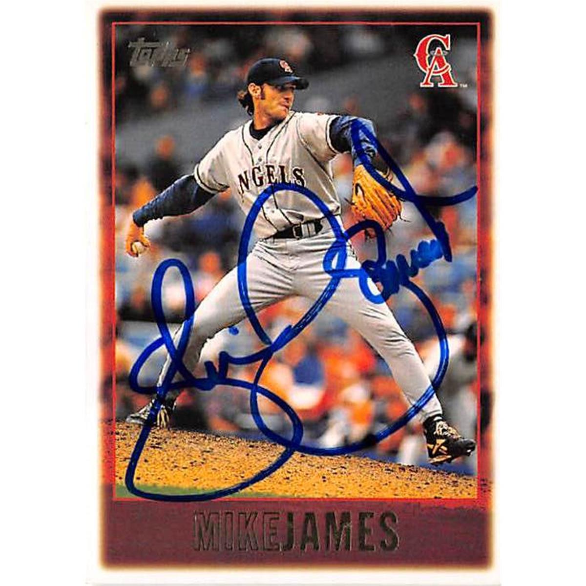 Picture of Autograph Warehouse 365924 Mike James Autographed Baseball Card - California Angels 1997 Topps No.431