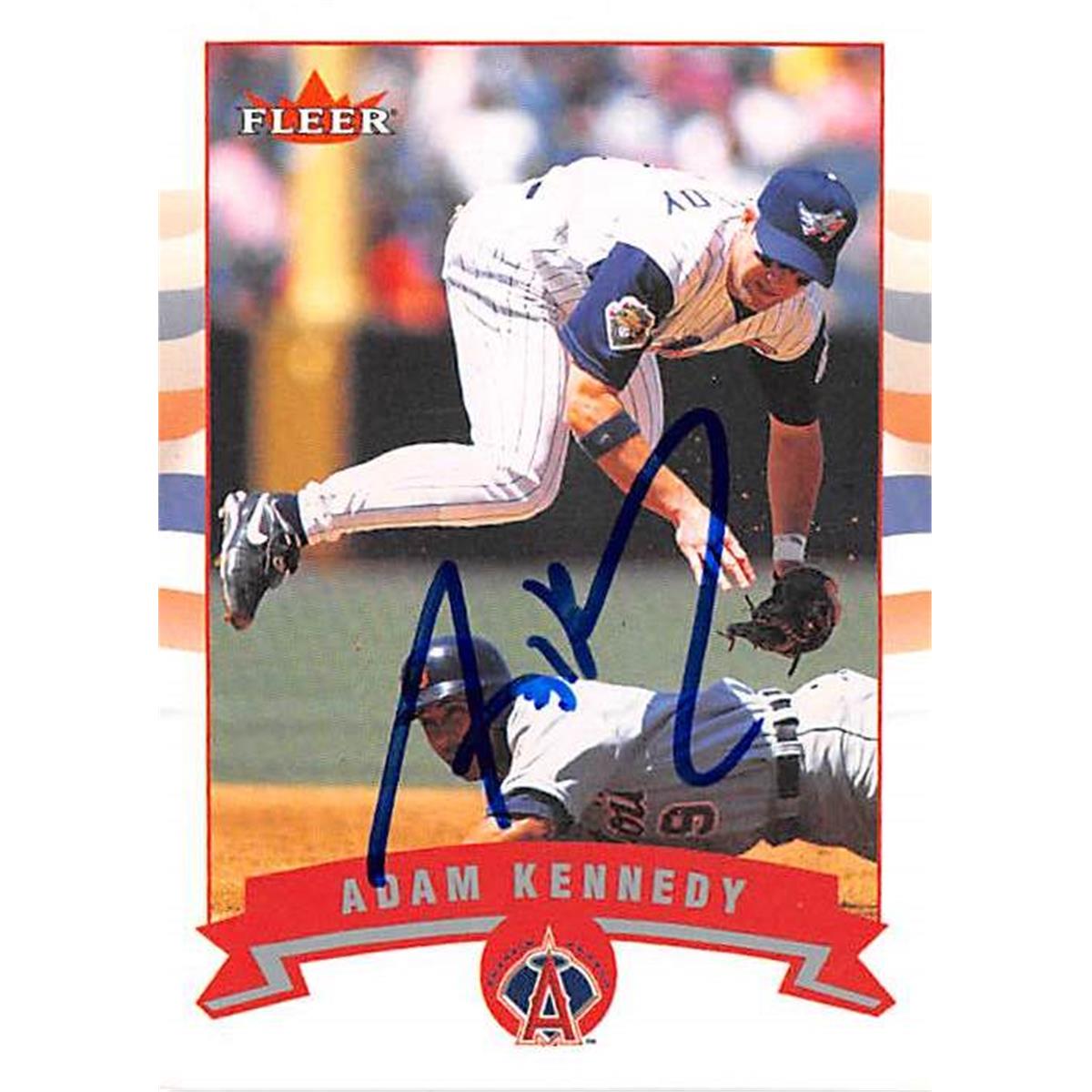 Picture of Autograph Warehouse 365955 Adam Kennedy Autographed Baseball Card - Anaheim Angels 2003 Fleer No.254