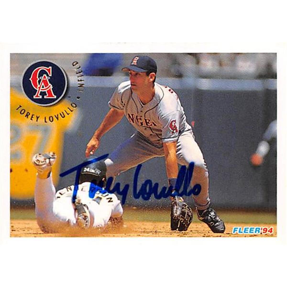 Picture of Autograph Warehouse 365993 Torey Lovullo Autographed Baseball Card - California Angels 1994 Fleer No.63