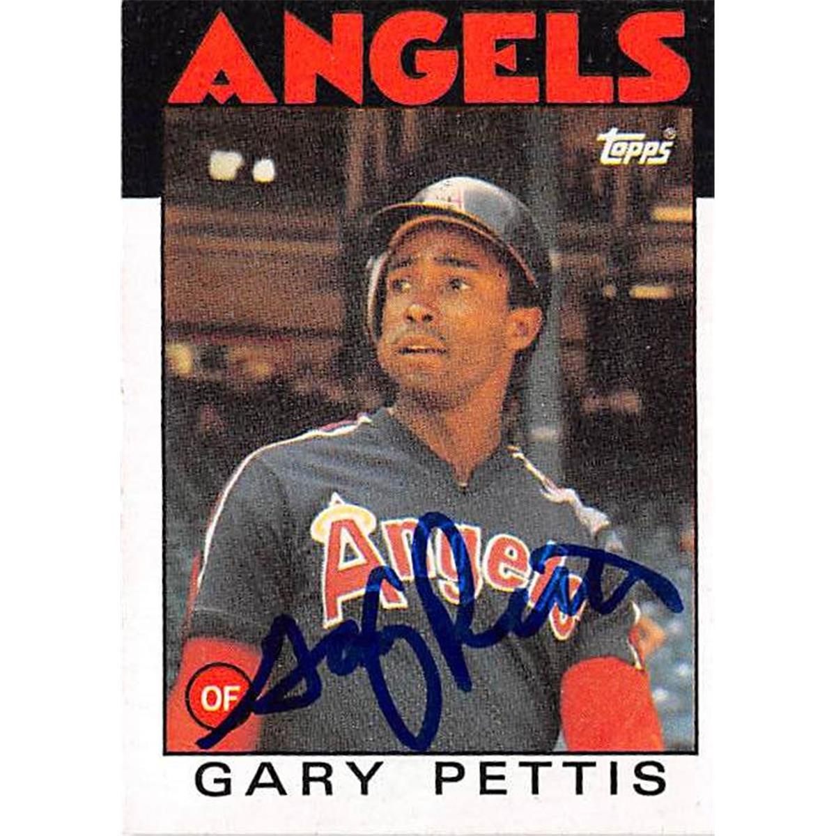 Picture of Autograph Warehouse 366152 Gary Pettis Autographed Baseball Card - California Angels 1986 Topps No.604