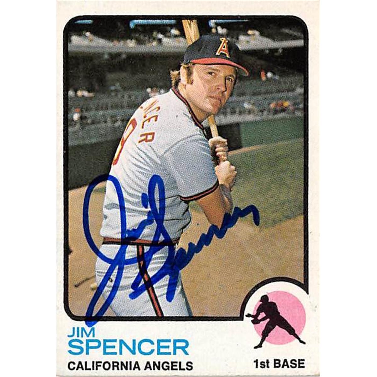 Picture of Autograph Warehouse 366252 Jim Spencer Autographed Baseball Card - California Angels 1973 Topps No.319
