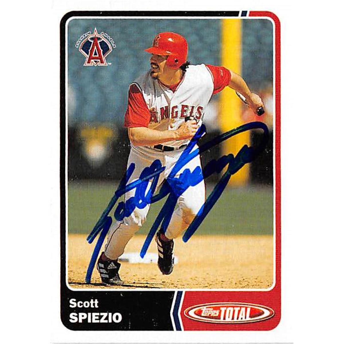 Picture of Autograph Warehouse 366267 Scott Spiezio Autographed Baseball Card - Anaheim Angels 2003 Topps Total No.876