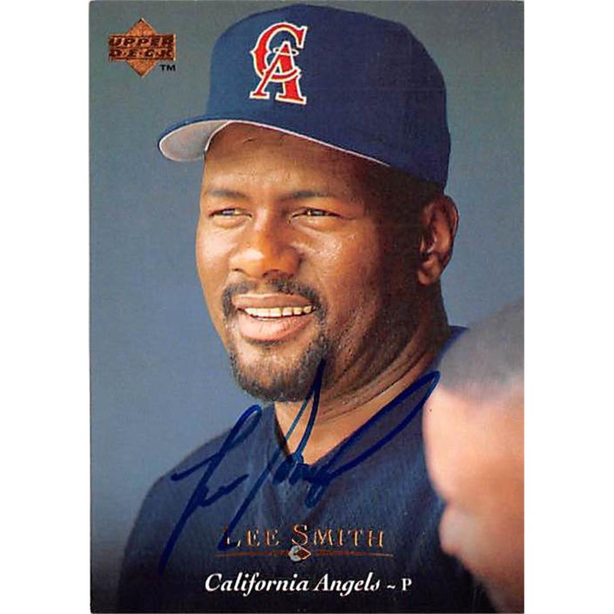 366282 Lee Smith Autographed Baseball Card - California Angels 1995 Upper Deck No.16