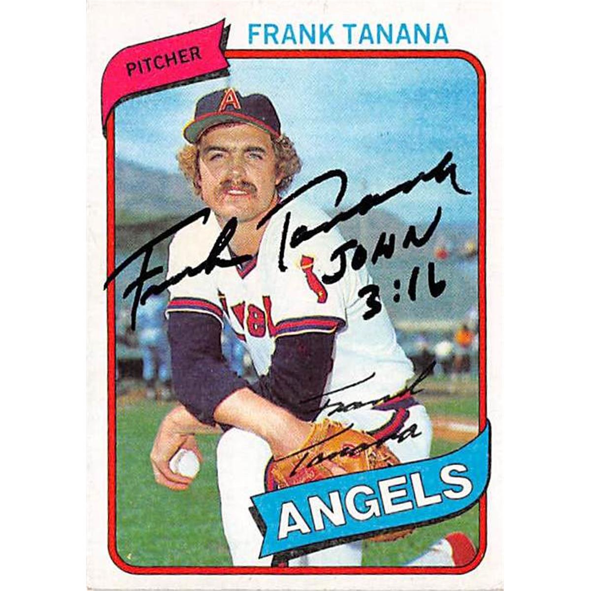 Picture of Autograph Warehouse 366314 Frank Tanana Autographed Baseball Card - California Angels 1980 Topps No.105