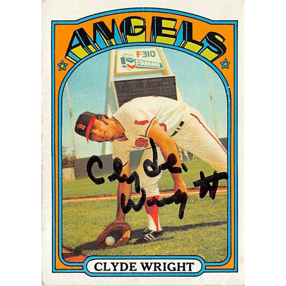 Picture of Autograph Warehouse 366381 Clyde Wright Autographed Baseball Card - California Angels 1972 Topps No.55