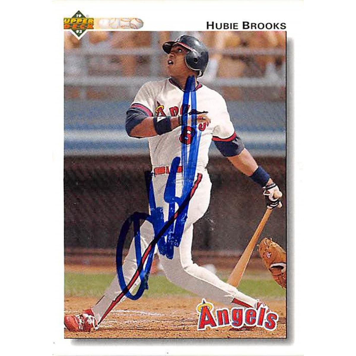 Picture of Autograph Warehouse 366424 Hubie Brooks Autographed Baseball Card - California Angels 1992 Upper Deck No.709