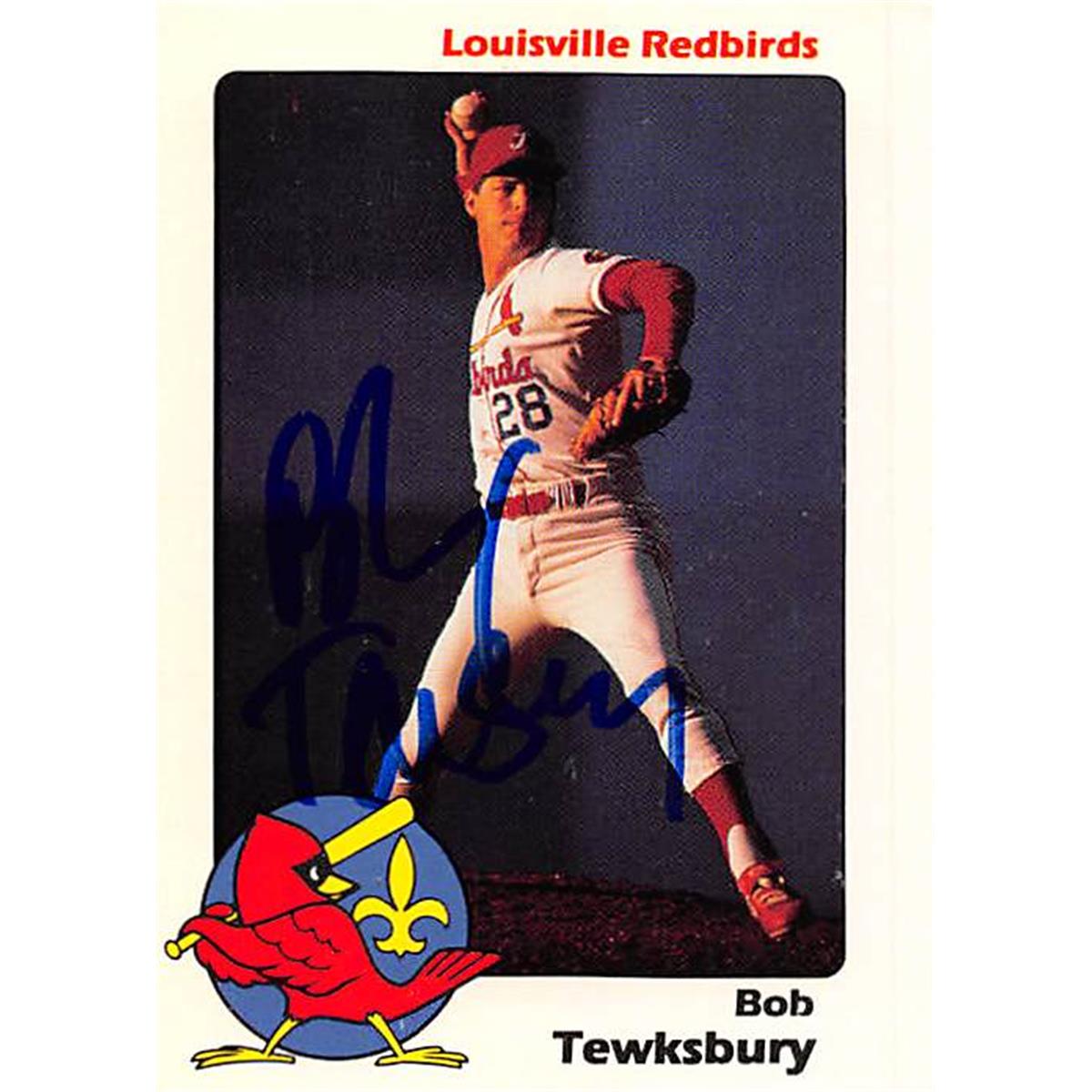 Picture of Autograph Warehouse 366454 Bob Tewksbury Autographed Baseball Card - Minor League, Louisville Redbirds 1989 LBC No.35