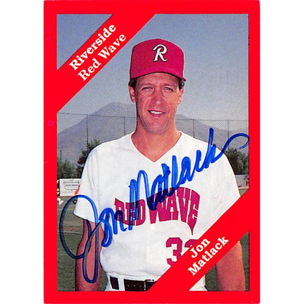 Picture of Autograph Warehouse 366455 Jon Matlack Autographed Baseball Card - Minor League, Riverside Red Wave Cal League No.26