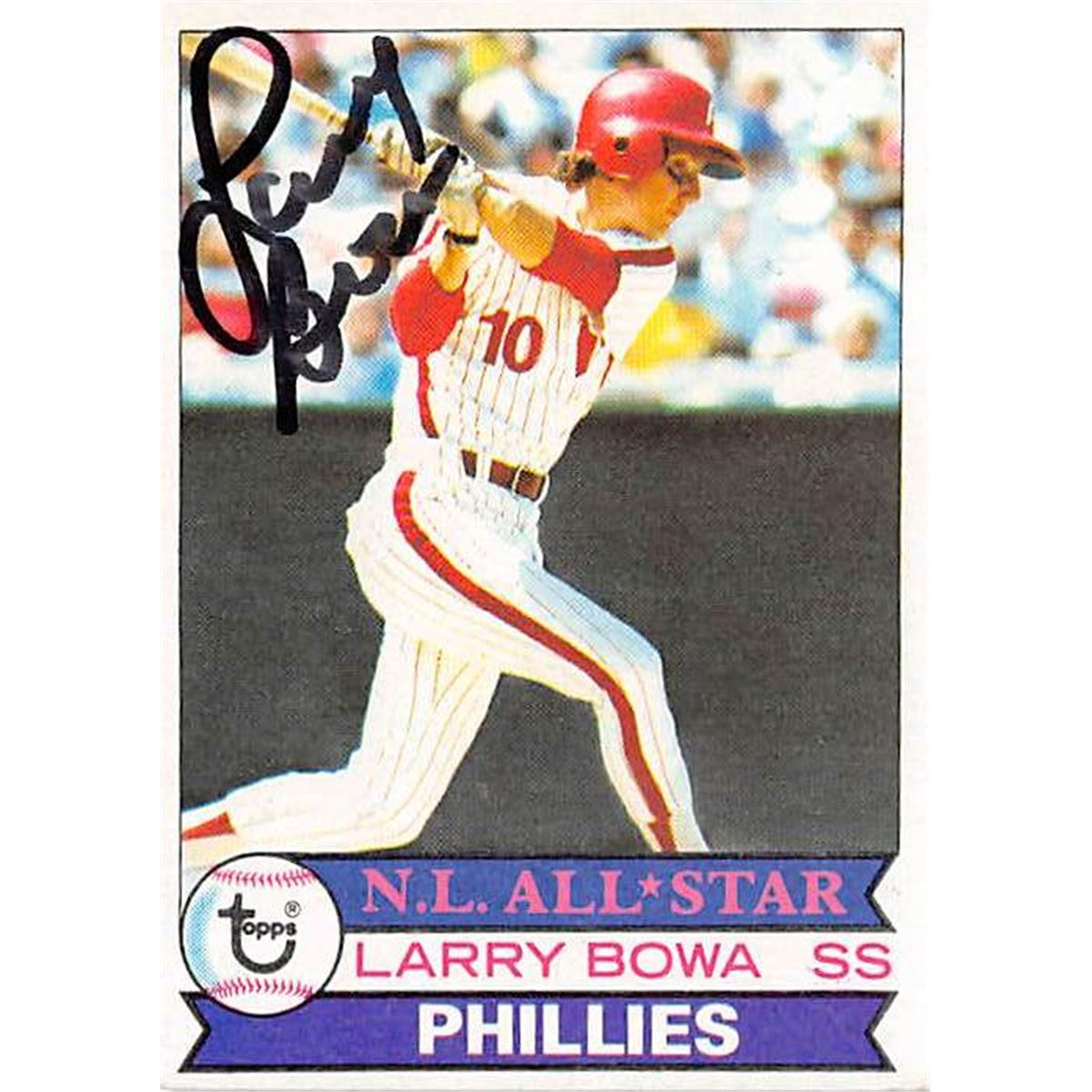 Picture of Autograph Warehouse 366460 Larry Bowa Autographed Baseball Card - Philadelphia Phillies 1979 Topps Burger King No.15 All Star