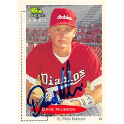 Picture of Autograph Warehouse 366501 Dave Nilsson Autographed Baseball Card - El Paso Diablos 1991 Classic Best Minor League Rookie No.227