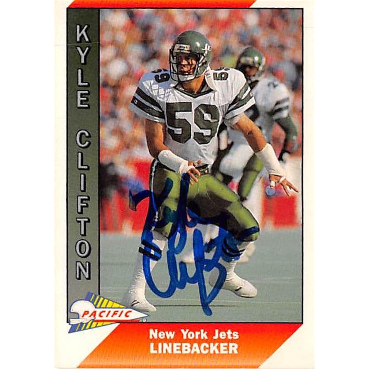 Picture of Autograph Warehouse 366632 Kyle Clifton Autographed Football Card - New York Jets 1991 Pacific No.365